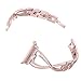Produktbild Mumuj Magic Nylon Armband für Verbindungsadapter Luxury Alloy Crystal Strap Band für Apple Watch 4 44mm, Leder Uhrenarmband Anpassbare Bequemen Ersatz Armbänder mit Edelstahl Schnalle (Roségold)