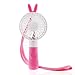 Produktbild TEMPO Portable Mini Hand Fan Personal Necklace Fan Handheld Air Fan for Travel, Home,Shopping and Office, USB Rechargeable, 4 Blades, 1 Switch, 2 Speeds Adjustable -(Pink Rabbit)