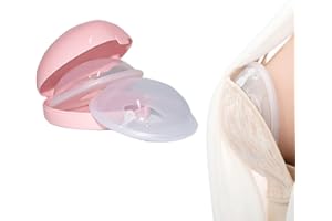 AEKZOX 2 Pezzi Coppette Raccoglilatte BPA-Free per Allattamento con Scatola Trasparente per Conservazione