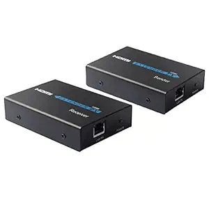 Generic HDMI Extender (Receiver & Sender) over Single UTP CAT5e/6 Cable, Transmission Distance: 120m(Black)