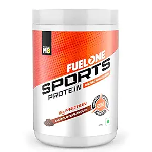 MuscleBlaze Fuel One Sports Protein, Triple Action Blend for Stamina, Recovery & Strength (Chocolate, 400 g)