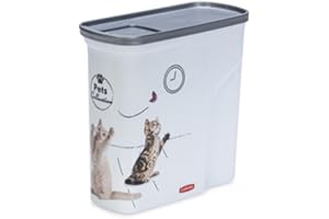 Curver PetLife pojemnik na karmę dla kotów, 2 kg, pojemnik na karmę dla zwierząt, 20,5 x 8,6 x 19,40 cm