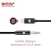 Produktbild Micar Aux Kabel für iPhone, Blitz zu 3.5 mm Auto Aux Kabel, Premium KFZ Aux Cord Stecker Stereo Audio Adapter für iPhone 8/7 / 6 / Plus/X und Kompatibel mit iOS 11.4 und später, 1m
