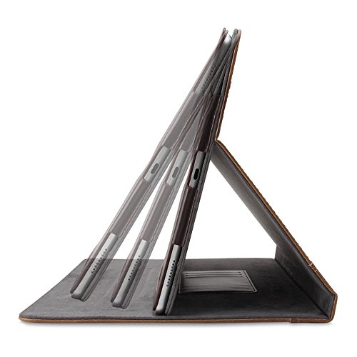iPad Pro Hülle, GMYLE Book Case Vintage Braun PU Lederbuch Brieftaschenstil Etui Schutzhülle für Apple iPad Pro 12.9″ 2015 - 3