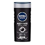 NIVEA MEN Hair, Face & Body Wash, Active Clean Shower Gel, 250ml NIVEA MEN Hair, Face & Body Wash, Active Clean Shower Gel, 250ml