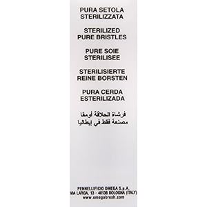 Omega of Italy Boar Hair Shaving Brush, Black/Clear Plastic Handle - Image 3
