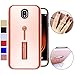 Produktbild COOVY® Cover für Samsung Galaxy J7 SM-J730GM / SM-J730F/DS (Model 2017) / J7 pro Bumper Case, Doppelschicht aus Plastik + TPU-Silikon mit Halteschlaufe, Standfunktion | Farbe Rosegold