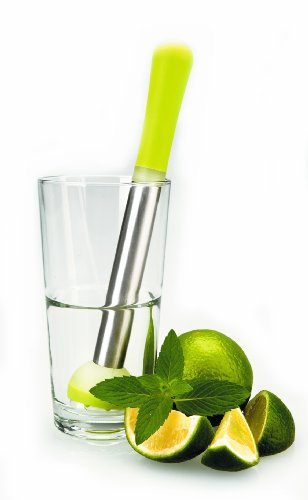 Ibili Clasica Limettenstampfer, Cocktailstößel aus rostfreiem Stahl, 21 cm Länge - 2