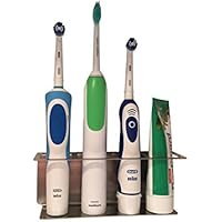 Zahnbürstenhalter aus Edelstahl, Halter für elektrische Zahnbürsten 4 Plätze