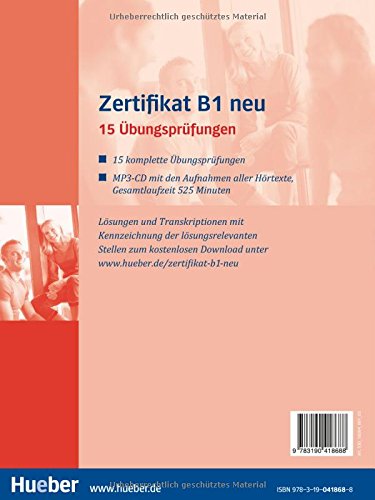Zertifikat B1 neu - Ubungsprufungen - Buch + CD MP3