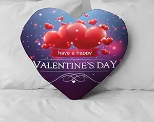 DreamVio Love Heart Shaped Velvet Cushion/Plush/Pillow for Gifting on Birthdays,Anniversaries, Valentine Day Color - Multi (Size- 15x17 inch) Shape 25