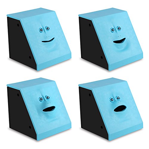 Geld sparen Bank Münze Bank Automatische Geld sparen Box Gesicht Bank Piggy Bank (Blau) - 3