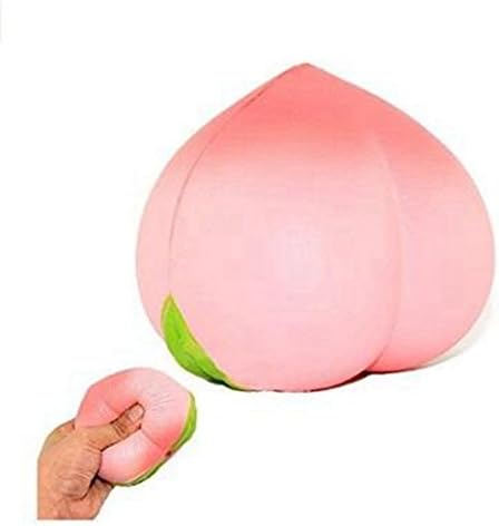 Newwestocean 1 Pcs Jumbo Colossal Squishy Peach Very Soft Slow Rising Cream Scented Soft Squeeze Toy