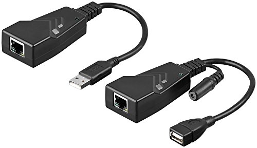 Goobay 69074 CAT 5/6 auf USB Konverter mit USB-Verlängerung über das Netztwerk schwarz
