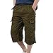 Produktbild Kurzehose Herren, Sonnena Männer Sommer Freizeit Übergröße Cargo Shorts Bermuda Hose Herren Lose Elastisch Baggy Arbeitshose Sommerhose (M, Gelb)