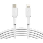 Belkin USB-C'den Lightning Kablosuna (iPhone 14 ve &ouml;nceki modeller i&ccedil;in; MFi sertifikalı Boost Charge USB-C kablosu; Beyaz, 2