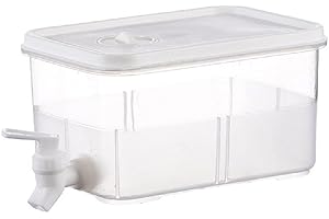 FROTOX Distributore di bevande con rubinetto, Dispenser di acqua Frigo, Dispenser di acqua in plastica con coperchio, trasparente, per feste, matrimoni, ristorante (3L)