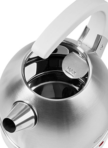 Ottoni Fabbrica Italienischer Top Wasserkocher „Alice Satinato Bianco“ 2400W 1,7l. - 2