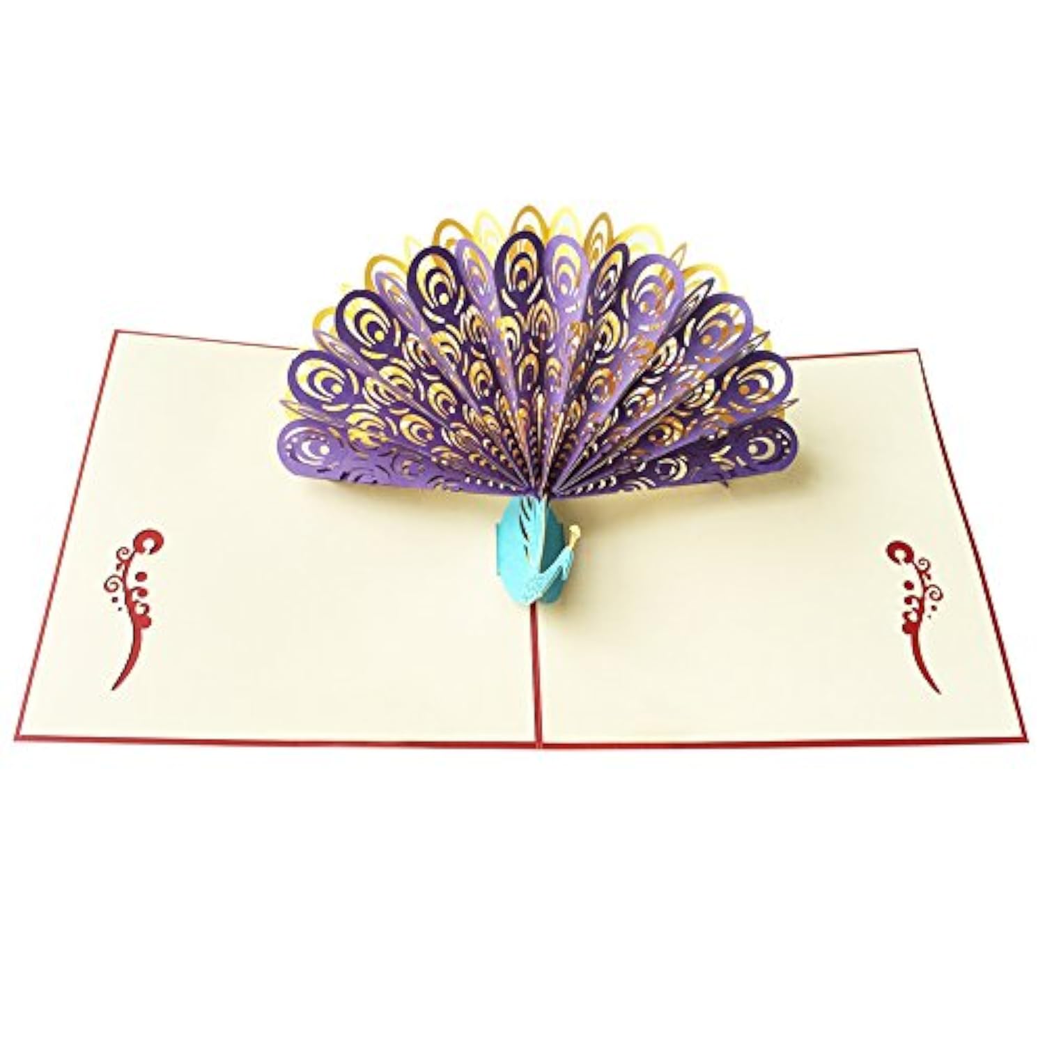 Material Escolar Osunp Paon 3d Pop Up Carte De Vœux Faite A La Main Carte Danniversaire De Mariage Carte Dinvitation Cartes Cadeau Pour Anniversaires Damitie Meilleur Souhait Bonne Chance De Saint Valentin Juguetes