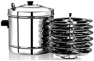 Zmatoo Stainless Steel Idli Cooker Maker 6 Plates 24 Idli Once Cookware
