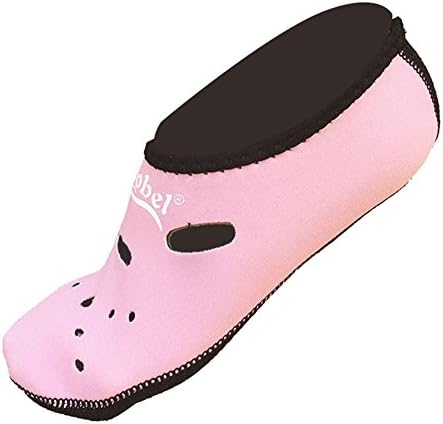 Comfortable antiskid short diving fin socks for snorkeling or swimming (Pink, Small)