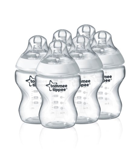 Tommee Tippee Closer to Nature 260 ml/9fl oz Feeding Bottles (6-pack)