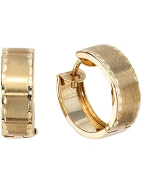 JOBO Creolen 333 Gelbgold teilmattiert Gold-Ohrringe