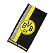 Produktbild Borussia Dortmund BVB Badetuch mit Logo/Streifenmuster, Baumwolle Schwarz/Gelb 180 x 70 x 1 cm