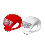 iQualTech Lumières de Vélo Double LED Super Lumineuses Haute Qualité, 1 Rouge (Arrière) + 1 Blanche (Avant) pour la Sécurité - S'adapte aux Guidons de Toute Taille et s'Installe en Un Clin d'œil!