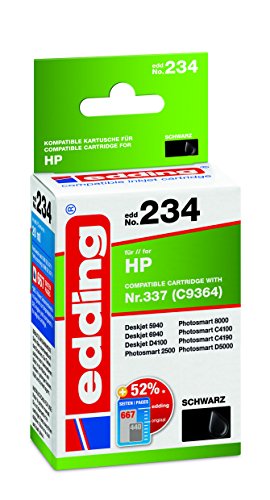 edding 18-234 Druckerpatrone EDD-234 Ersetzt: HP Nummer 337 (C9364), Einzelpatrone, schwarz