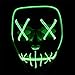 Produktbild ToWinle Soundkontroll Halloween Masken Festival Party Cosplay LED Leuchten Maske Karneval Maske Halloween Accessoires Grimasse Maske Batterie Angetrieben (Grün)