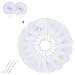 Produktbild Handfächer Weiß, 60 Stücke Papierfächer Herzförmig + 2 Stücke Rund Papier Fächer Faltbar Hochzeit Klappfächer Taschenfächer Weiß Hand Fan Papier für Party Hochzeit Flamenco Bauch-Tanz Kommunion Reise