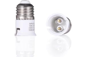 Luminosa E27 to B22 Lamp Base Adapter Socket Converter (Pack of 2) / Screw to Bayonet Bulb Socket Adaptor Convertor/CE Certified / 1 Year Warranty