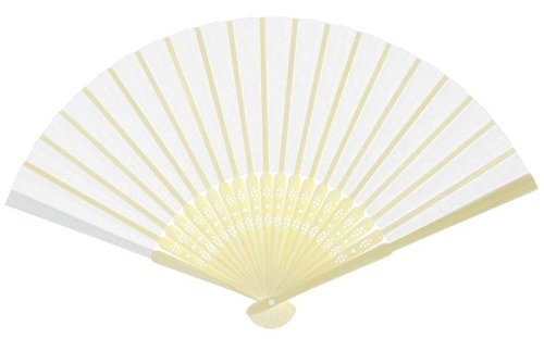 LOTE DE 40 ESTAMPADO DE ABANICOS GAMA BLANCO BAMBU'BAMBOO PARA BODA WEDDING NOVIA