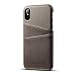Produktbild Lorsoul PU-Leder-Telefon-Kasten-Schlitz-Mappen-Abdeckungs Kreditkarteninhaber, für iPhone X, Grau
