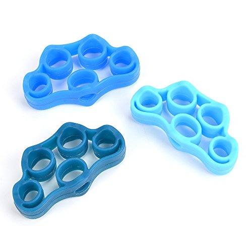 ATPWONZ Handtrainer Ring Silikon, Hand Grip Trainer Strengthener, 3er-Fingertrainer Set, Fingertrainer Klettern, Unterarmtrainer - 5