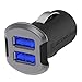 Price comparison product image Scosche USBC242MSG ReVolt Compact Dual Port USB High Speed Universal Car Charger with Illuminated LED Backlight - 12 Watts/2.4 Amps Per Port (24W/4.8A Total Output) - Space Gray
