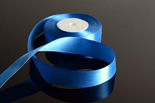 Glamour Beauty 25M Satin Ribbon Reel Wide Double Faced Satin Ribbon Roll Quality Ribbon Crafts (Navy Blue 6mm)