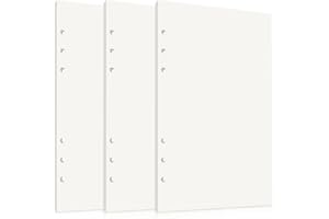 JOY & INSPIRATION Confezioni di Ricarica di Carta A5 Fogli di Carta Fogli Ricambio Fogli Ricambio Ricarica fogli sciolti quaderno diario scarabocchio A5 Refill Paper (A5 Bianca)