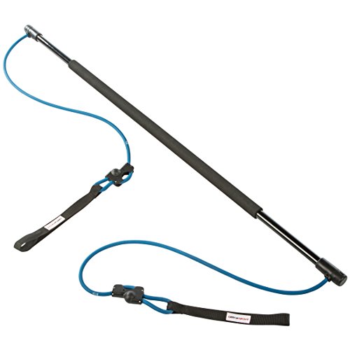 Ultrasport Gymnastikstab mit Gummiseilen – Multifunktions-Fitness-Trainer mit Trainingsanleitung inkl. Transporttasche