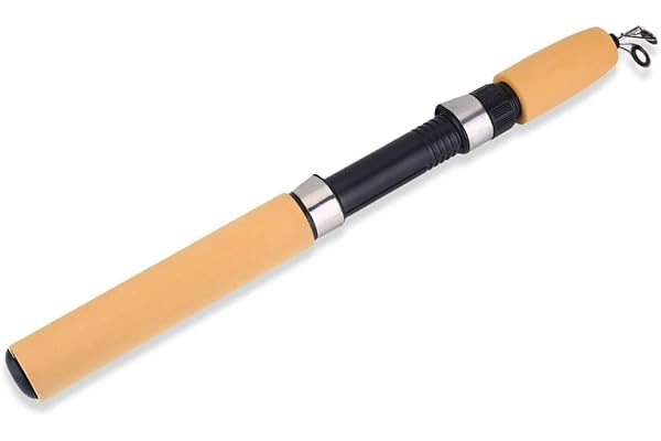 VBESTLIFE Canne à Pêche d'hiver sur Glace, Mini Canne à Pêche Rétractable en Fibre de Verre pour la Pêche sur Glace en Hiver