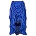Produktbild VEMOW Karneval Rüschen Piratenrock Heißer Elegante Damen Steampunk Gothic Rock Viktorianische Rüschen Piratenrock Wrap(Blau, EU-38/CN-XL)