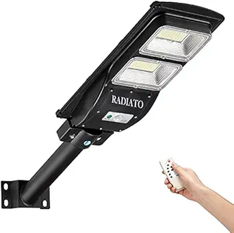 Radiato Led All In One Solar Street Light with Motion Sensor Remote Controller Auto ON/OFF IP65 Waterproof LED Outdoor Light. (PACK OF 1, 40 WATT)