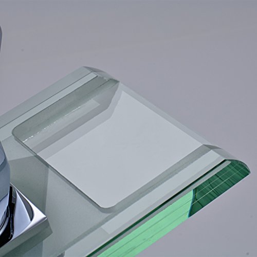 AuraLum® LED Niederdruck Einhebelmischer Wasserhahn Badarmatur Waschtischarmatur Waschtischbatterie mit Wassersparen Funktion - 5