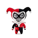 20cm cada peluche. DC Comics - Pack de 10 peluches de Harley Quinn (Talla Ãšnica) (Rojo/Negro)
