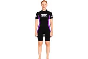 TWF Ladies 3mm Titanium CIC Shortie Wetsuit - Choice of Colours. Perfect shorty Wet Suit for swimming canoeing sailing kayaking and stand up paddleboarding