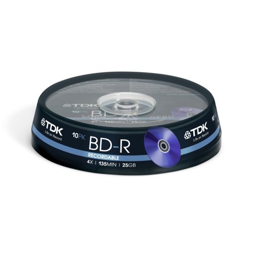 TDK T78088 Blu-ray Rohling BD-R 25GB in Cakebox (10 Stück) 4x Speed