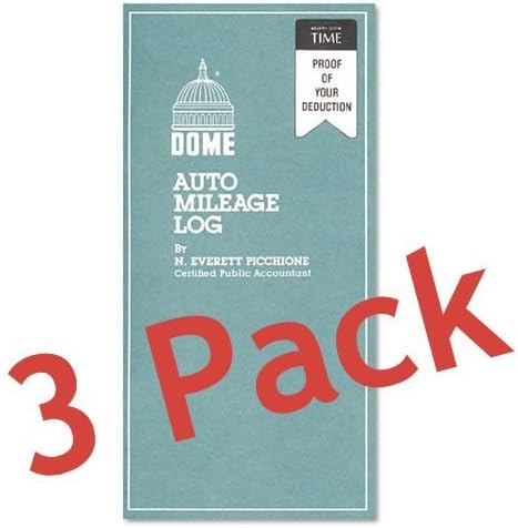 Auto Mileage Log, Undated, 3 1/4 x 6 1/4, 32 Forms. Made in The USA