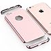 Produktbild VemMore iPhone 6S Plus Hülle iPhone 6 Plus Hülle Hard Handyhülle Ultra Slim Dünn 360 Hardcase Full Body Case 3 in 1 Gold Bumper Schutz Schutzhülle Protective Hart PC Cover Matt - Rose Gold
