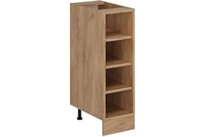 ‎VICCO Vicco Küchenregal R-Line, offener Küchenschrank, Goldkraft Eiche, 25 cm ohne Arbeitsplatte
